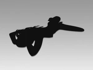 nude girl logo 3D Model