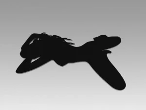 nude girl logo 3D Model