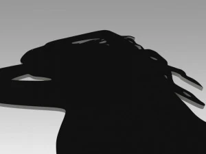 nude girl logo 3D Model