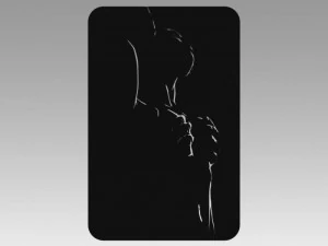 logo nagiej dziewczyny Model 3D