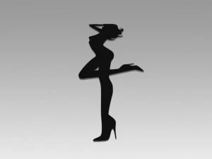 nude girl logo 3D Model