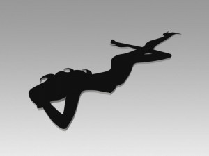 nude girl logo Modelo 3D
