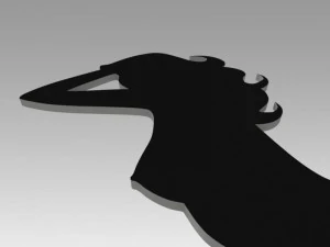 nude girl logo 3D Model