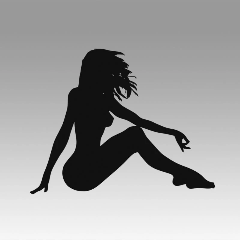 nude girl logo 3D Model .c4d .max .obj .3ds .fbx .stl .blend 