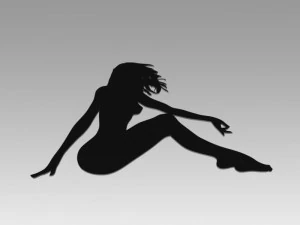 nude girl logo 3D Model