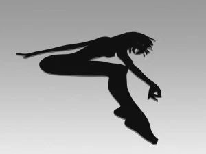 nude girl logo 3D Model