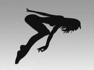 nude girl logo 3D Model
