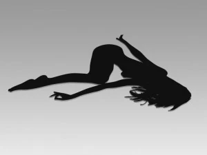 nude girl logo 3D Model