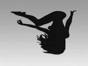 nude girl logo 3D Model