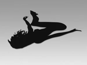 nude girl logo 3D Model