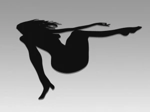 nude girl logo 3D Model