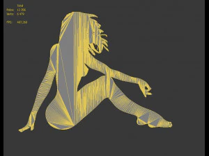 nude girl logo 3D Model