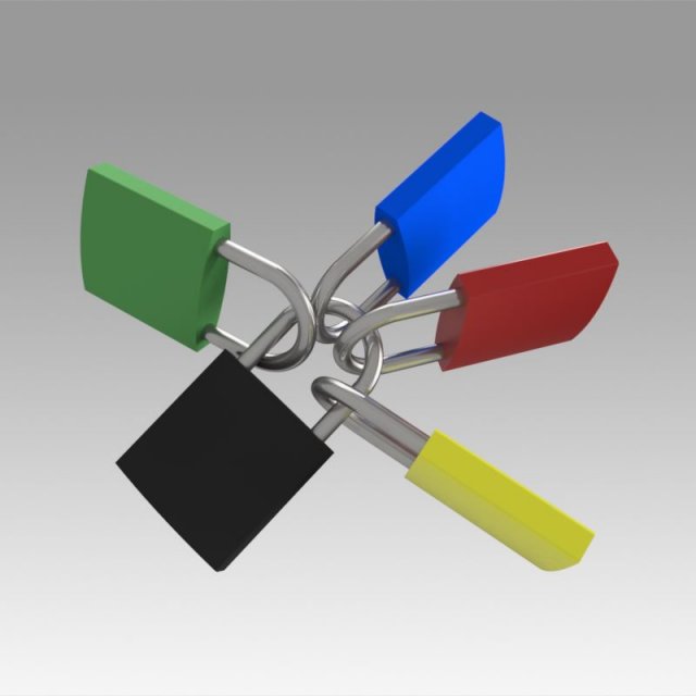 padlock Modello 3D .c4d .max .obj .3ds .fbx .stl .blend 