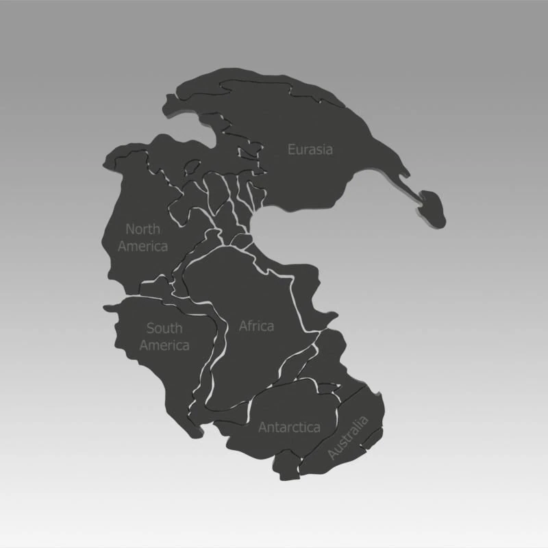 pangea 3D Model .c4d .max .obj .3ds .fbx .stl .blend 