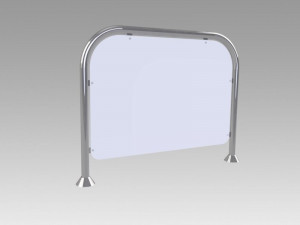 pipe fencing wall security 3D 模型