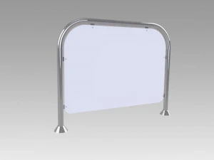 pipe fencing wall security 3D Model