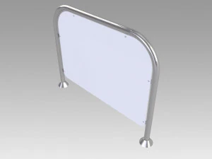 pipe fencing wall security 3D Model