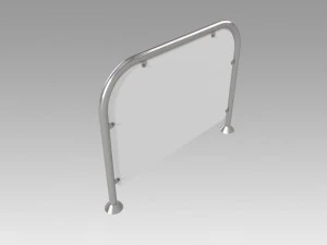 pipe fencing wall security 3D Model