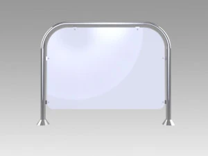 pipe fencing wall security 3D Model