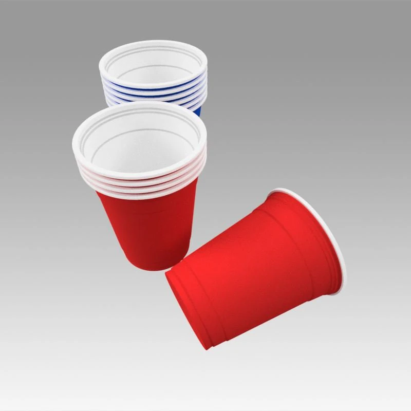plastic cup set 3D Model .c4d .max .obj .3ds .fbx .stl .blend 