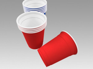 plastic cup set 3D मॉडल