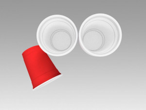 plastic cup set Model 3D