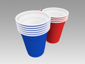 plastic cup set Model 3D