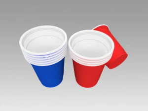 plastic cup set 3D Model