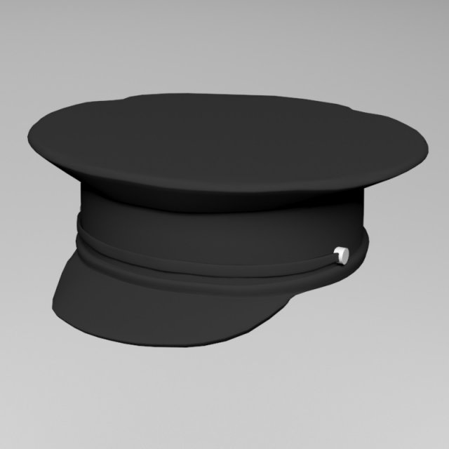 police uniform hat 3D Model .c4d .max .obj .3ds .fbx .stl .blend 