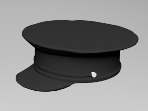 police uniform hat 3D Model