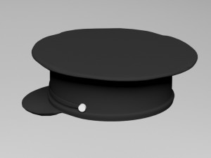 police uniform hat 3D Model