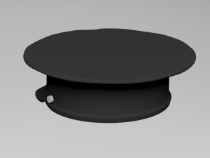 police uniform hat 3D Model