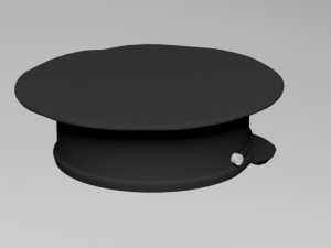 police uniform hat 3D Model