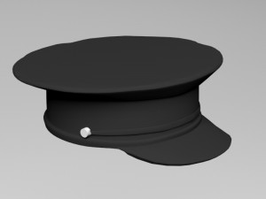 police uniform hat 3D Model