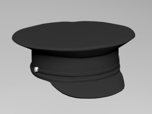 police uniform hat 3D Model