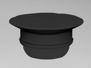 police uniform hat 3D Model
