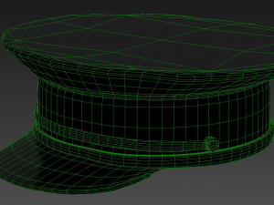 police uniform hat 3D Model
