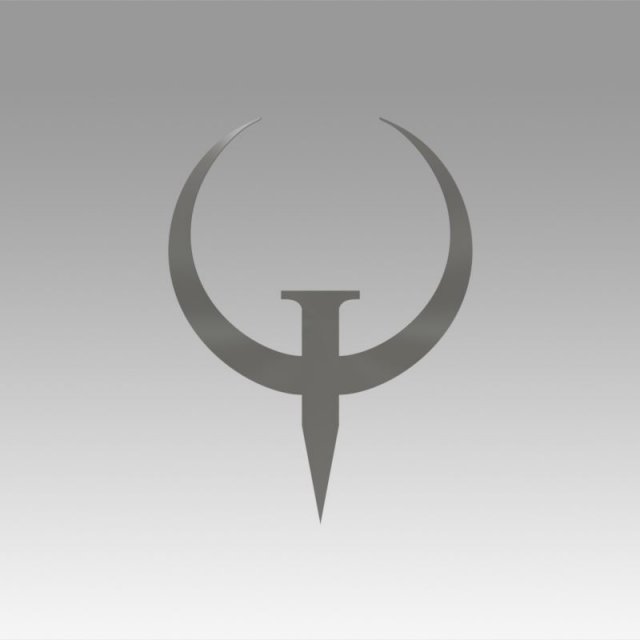 quake logo Model 3D .c4d .max .obj .3ds .fbx .stl .blend 