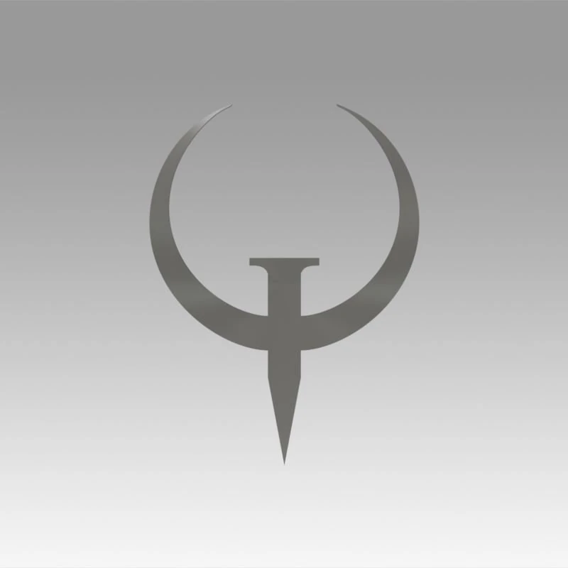 quake logo 3D Model .c4d .max .obj .3ds .fbx .stl .blend 