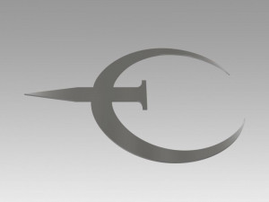 quake logo Model 3D
