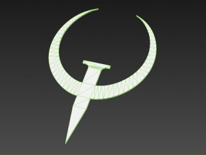 quake logo Model 3D