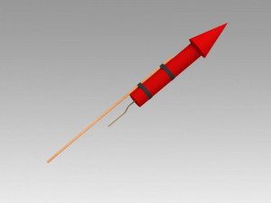 firework rocket 3D Model