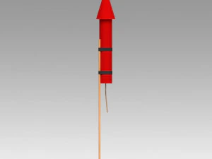firework rocket 3D Model