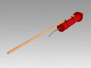 firework rocket 3D Model