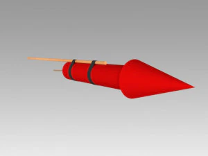 firework rocket 3D Model