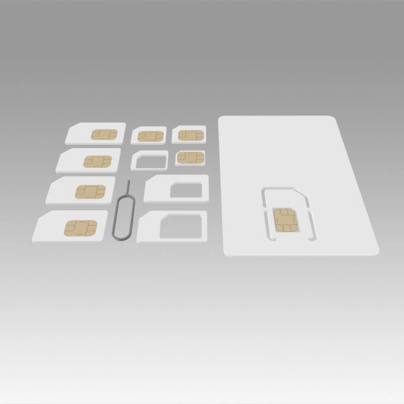 sim card collection 3D Model .c4d .max .obj .3ds .fbx .stl .blend 