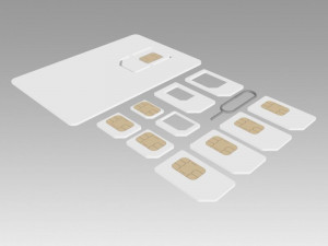 sim card collection Modèle 3D