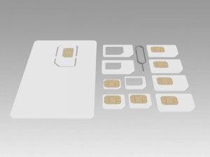 sim card collection Modèle 3D