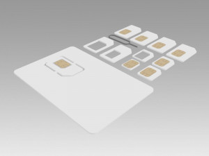 sim card collection Modèle 3D