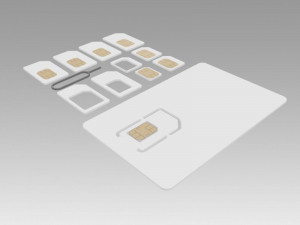 sim card collection Modèle 3D